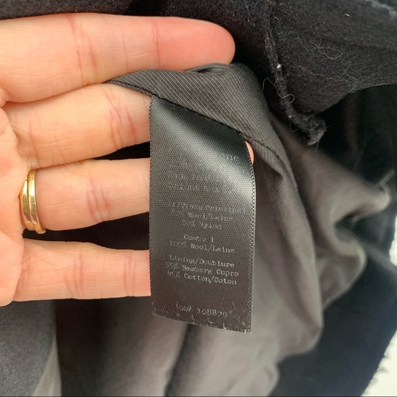 Rag & Bone Raw Hem Black Wool Pea Coat Size M - Picture 6 of 9